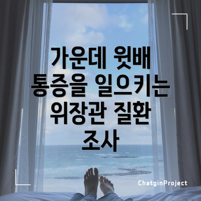 가운데 윗배 통증을 일으키는 위장관 질환 조사