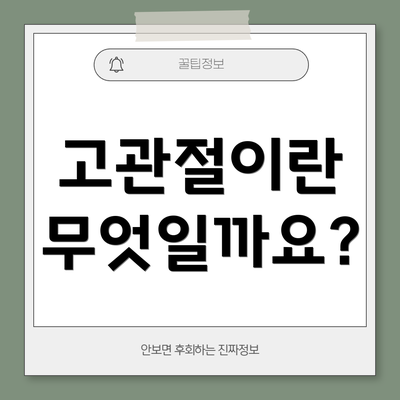 고관절이란 무엇일까요?