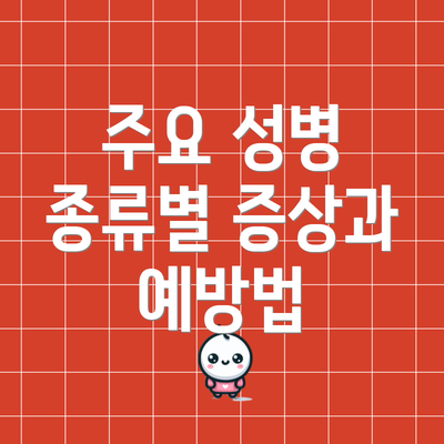 주요 성병 종류별 증상과 예방법