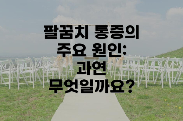 팔꿈치 통증의 주요 원인: 과연 무엇일까요?