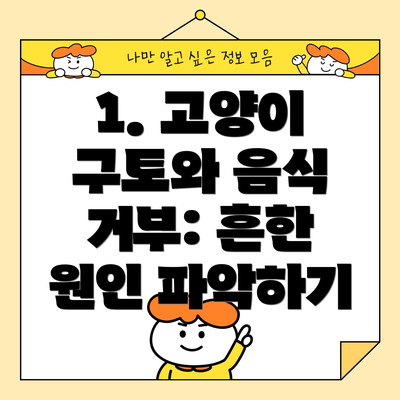 1. 고양이 구토와 음식 거부: 흔한 원인 파악하기