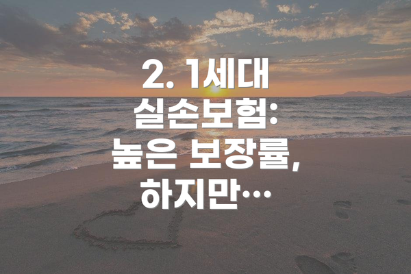 2. 1세대 실손보험:  높은 보장률, 하지만…