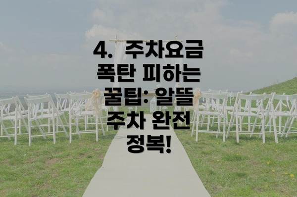 4.  주차요금 폭탄 피하는 꿀팁: 알뜰 주차 완전 정복!