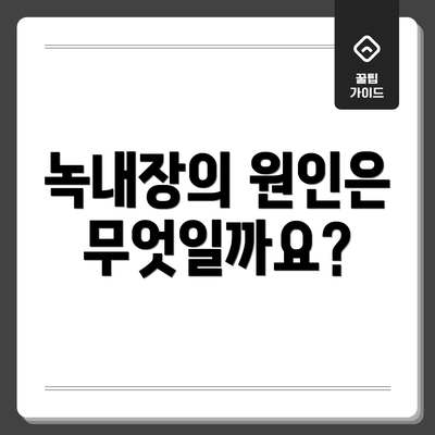 녹내장의 원인은 무엇일까요?