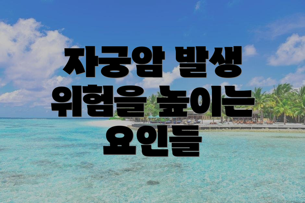 자궁암 발생 위험을 높이는 요인들