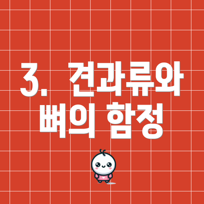 3.  견과류와 뼈의 함정