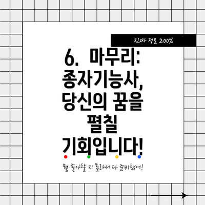 6.  마무리:  종자기능사, 당신의 꿈을 펼칠 기회입니다!