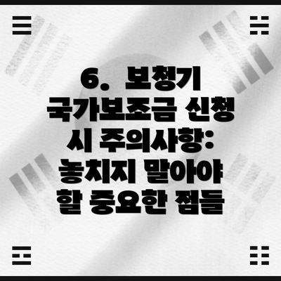 6.  보청기 국가보조금 신청 시 주의사항: 놓치지 말아야 할 중요한 점들