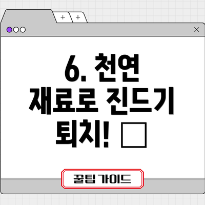 6. 천연 재료로 진드기 퇴치! 🌿
