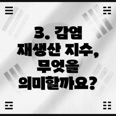 3. 감염 재생산 지수, 무엇을 의미할까요?