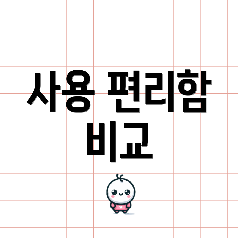 사용 편리함 비교