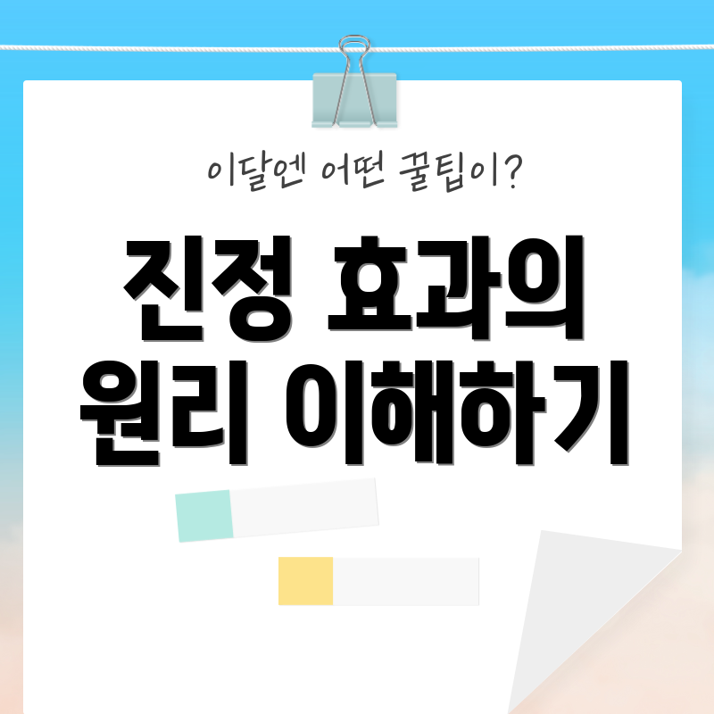 진정 효과의 원리 이해하기