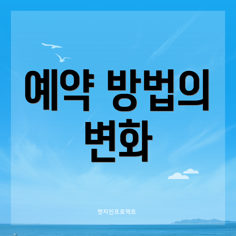 예약 방법의 변화