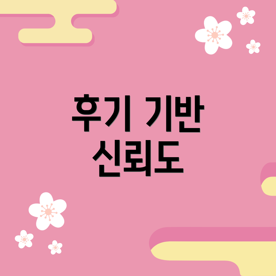 후기 기반 신뢰도