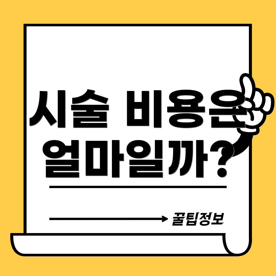 시술 비용은 얼마일까?