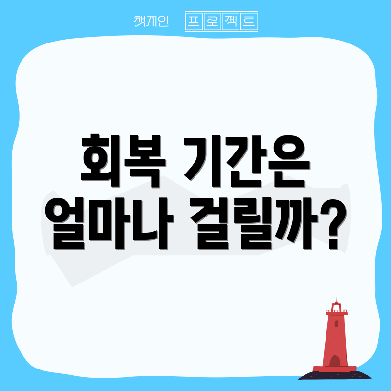 회복 기간은 얼마나 걸릴까?