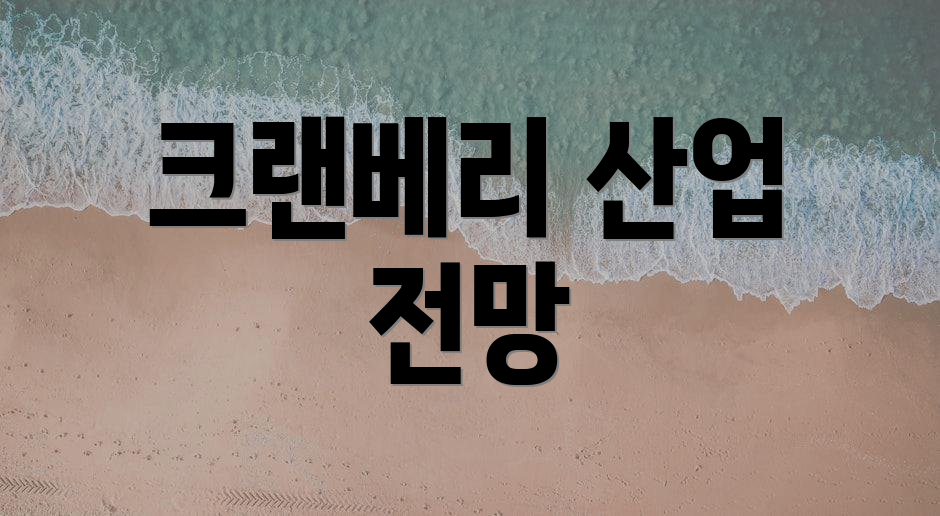 크랜베리 산업 전망