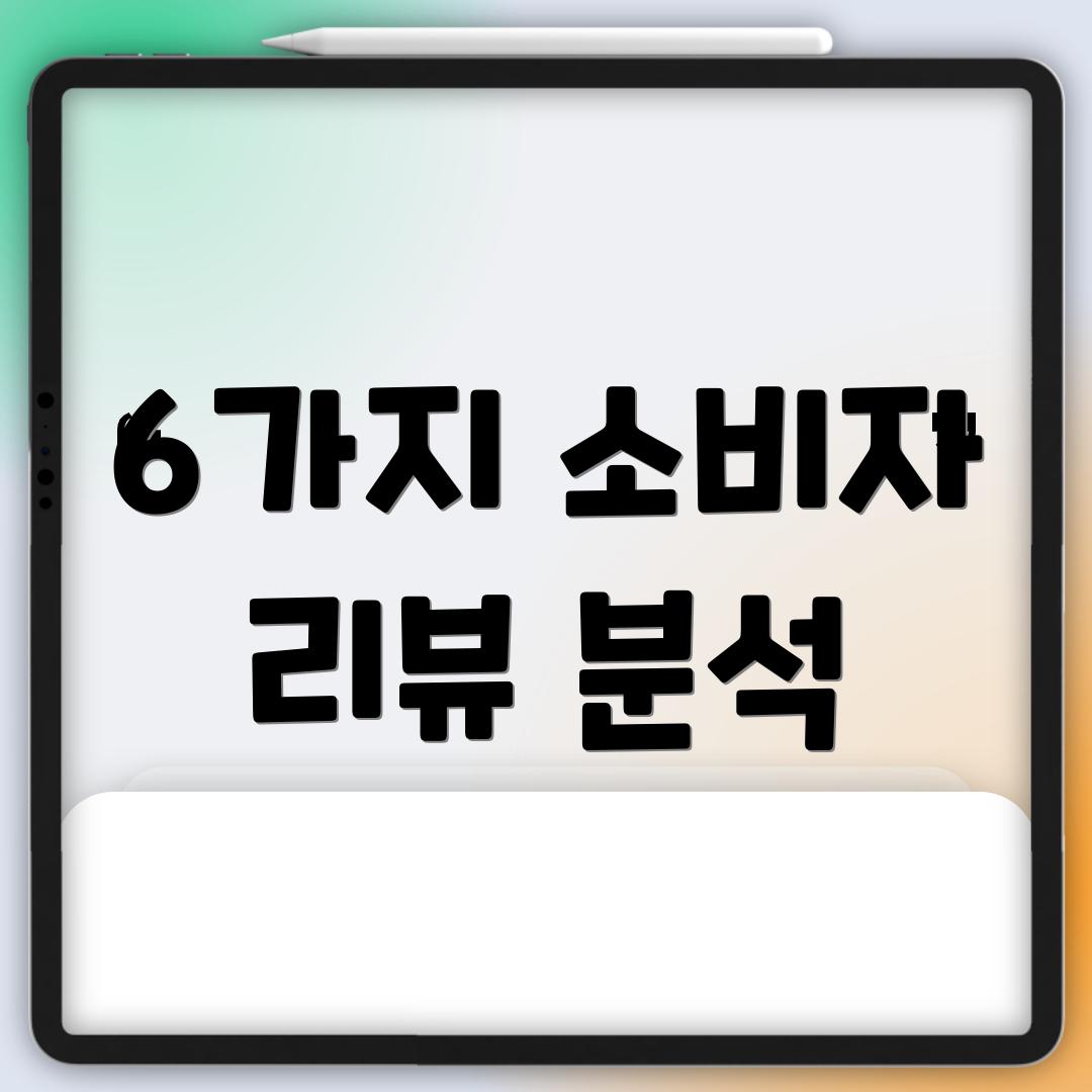 6가지 소비자 리뷰 분석