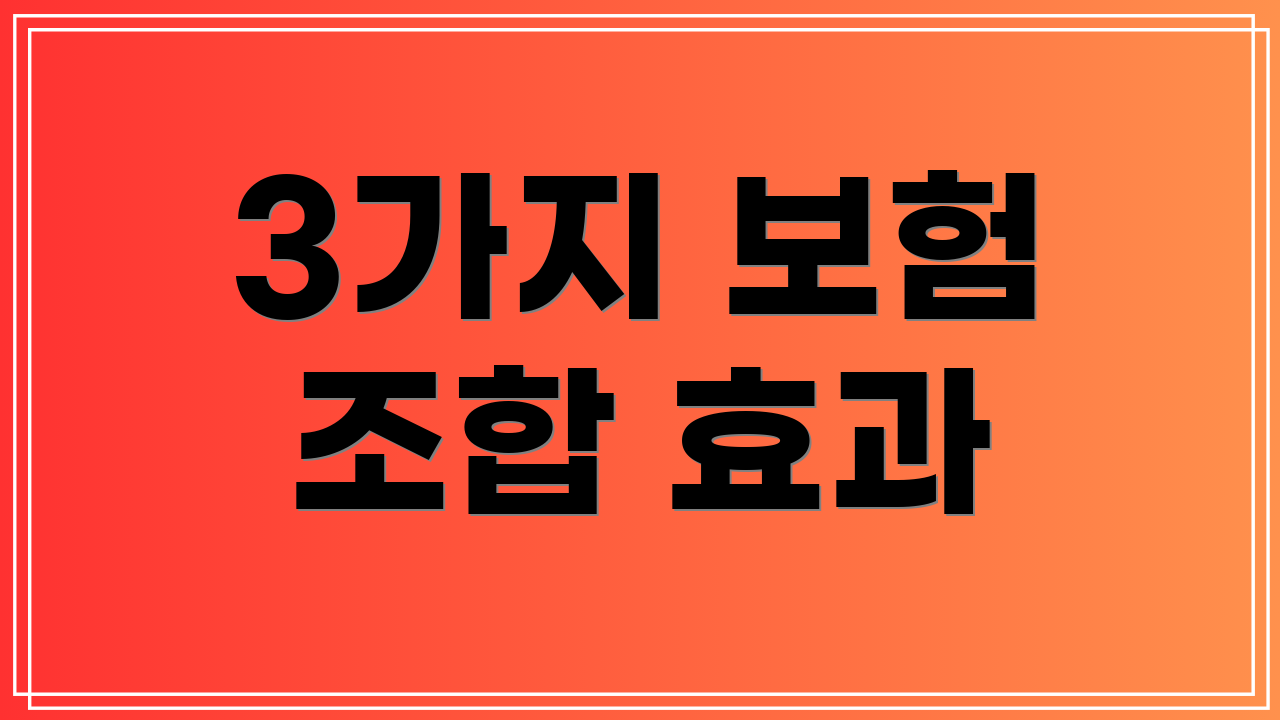 3가지 보험 조합 효과