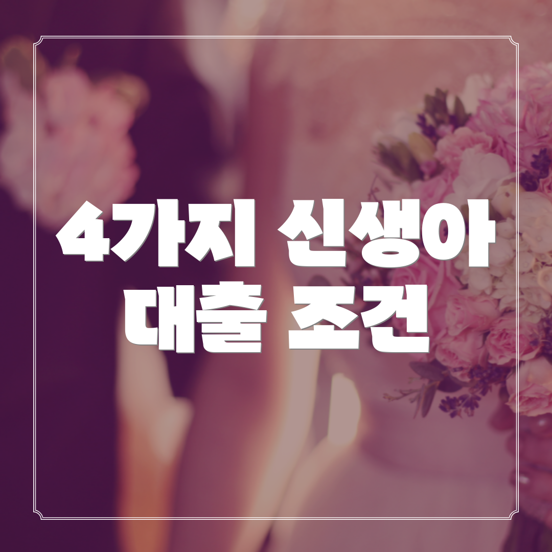 4가지 신생아 대출 조건