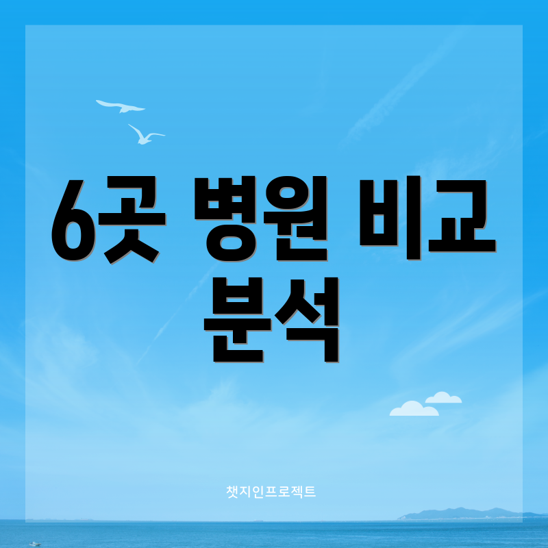6곳 병원 비교 분석
