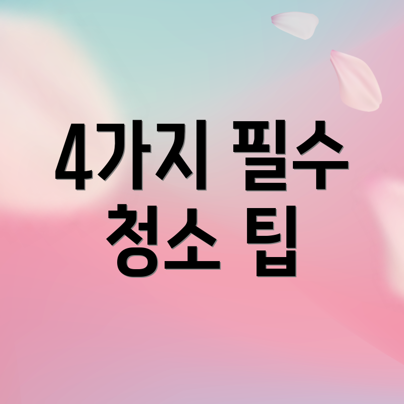 4가지 필수 청소 팁