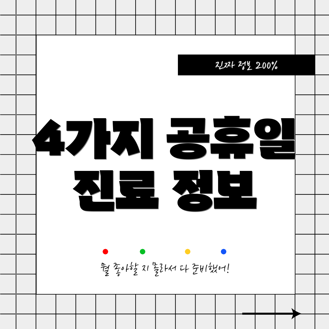 4가지 공휴일 진료 정보