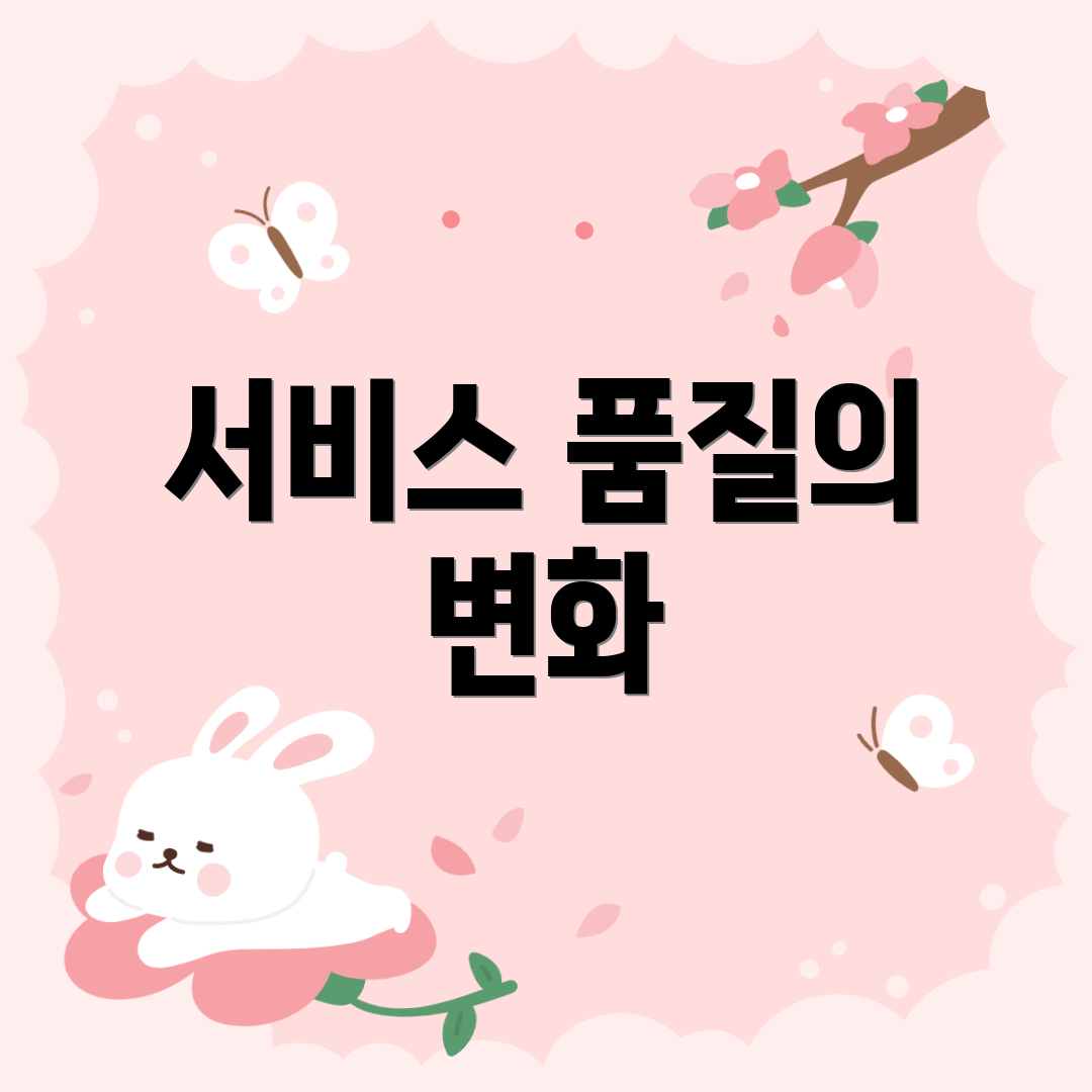 서비스 품질의 변화