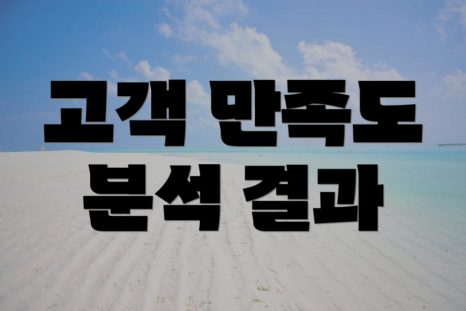 고객 만족도 분석 결과