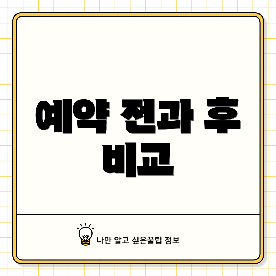 예약 전과 후 비교