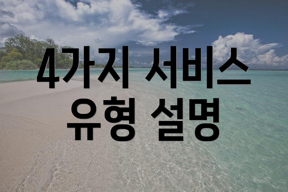 4가지 서비스 유형 설명