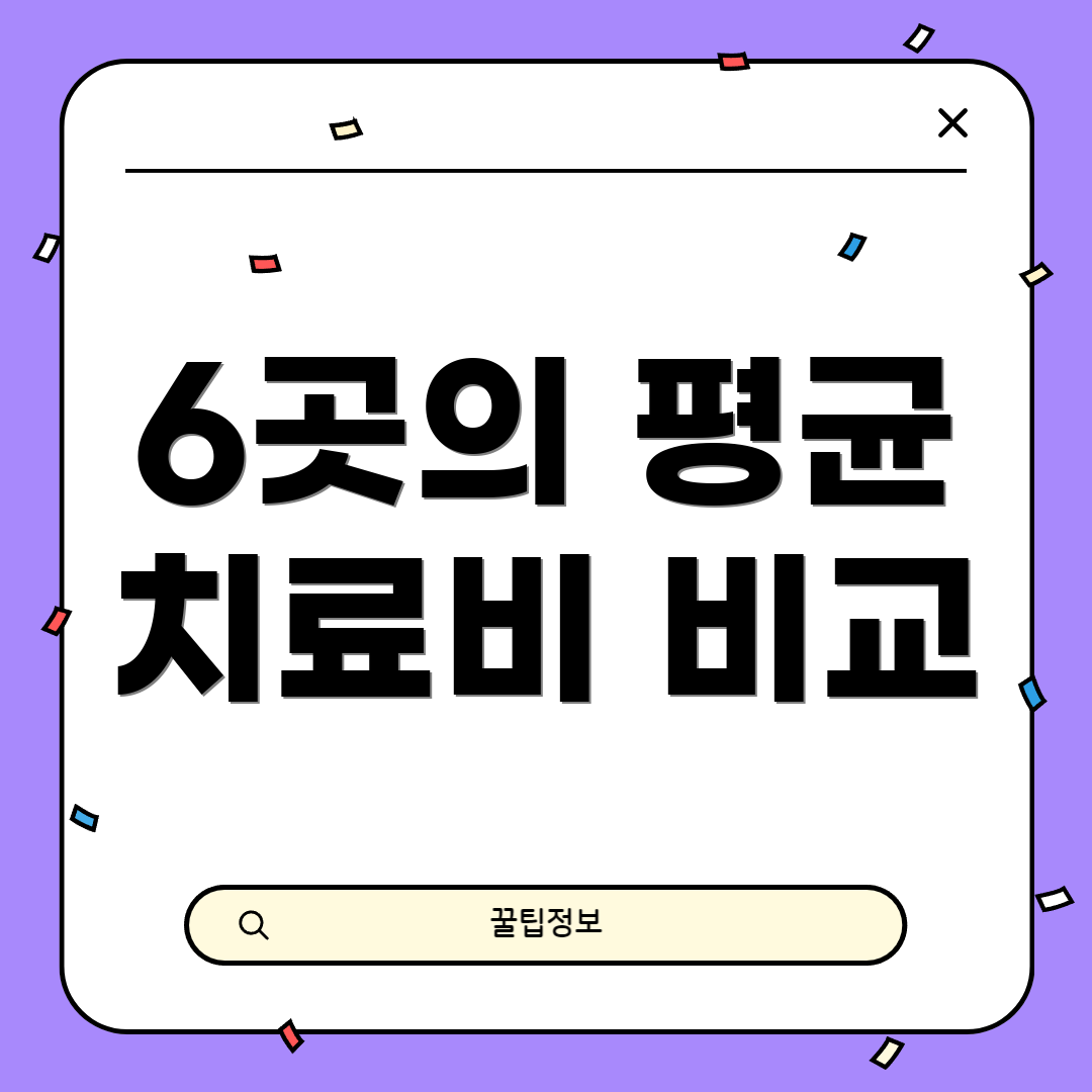 6곳의 평균 치료비 비교