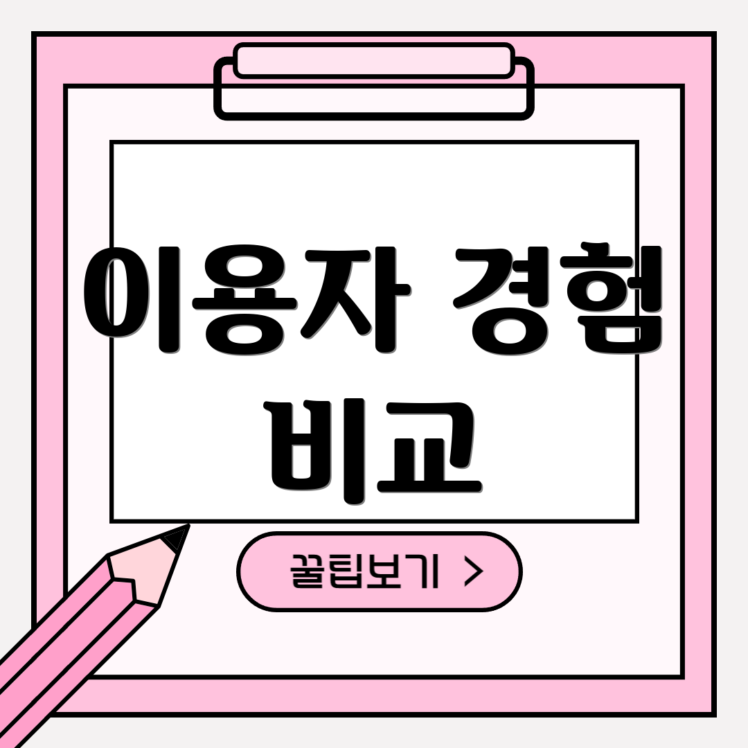 이용자 경험 비교