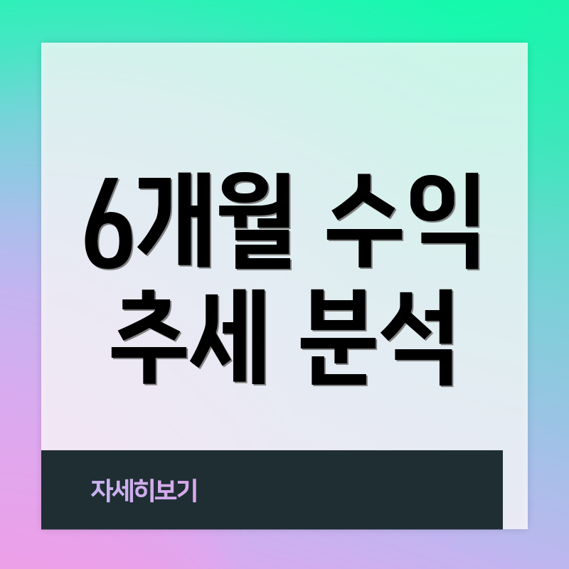6개월 수익 추세 분석