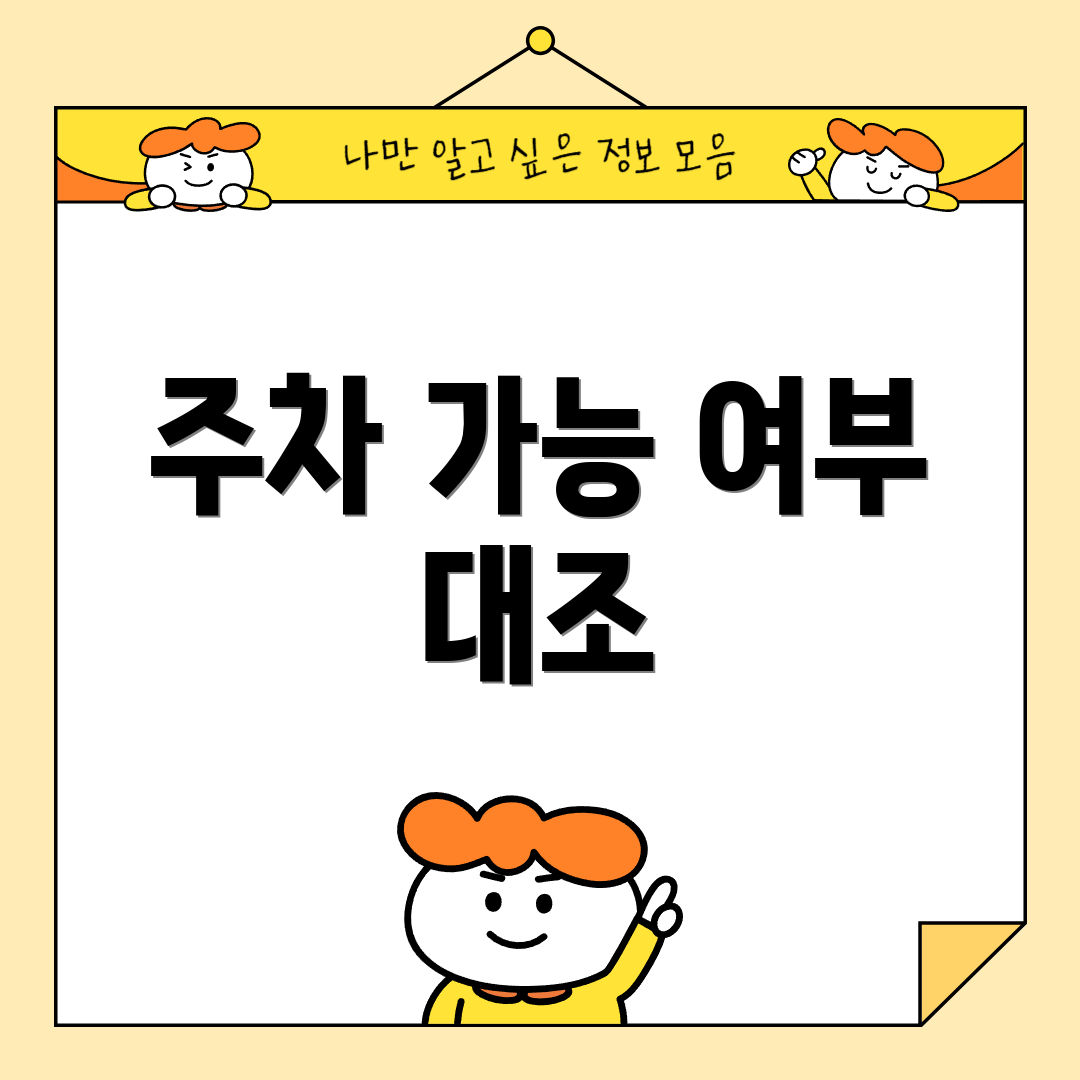 주차 가능 여부 대조
