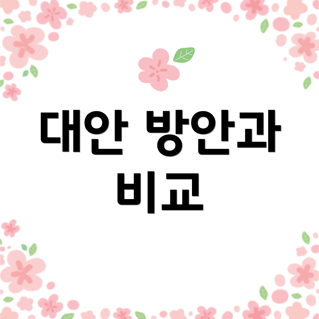 대안 방안과 비교