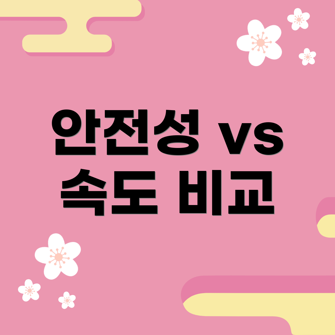 안전성 vs 속도 비교