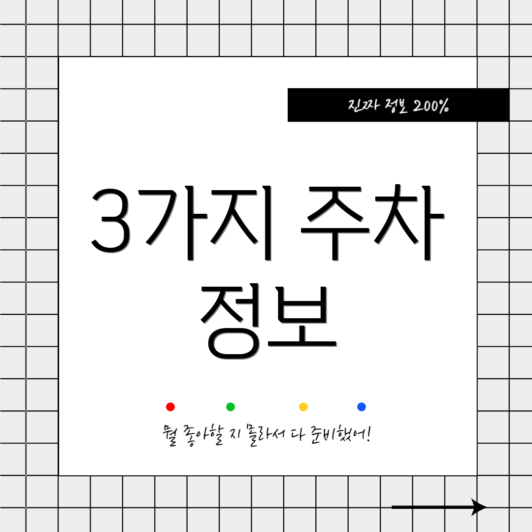 3가지 주차 정보