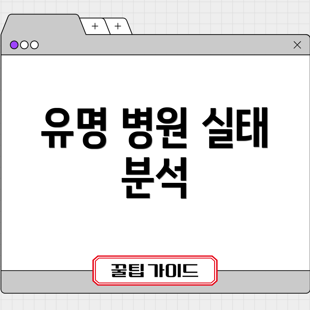 유명 병원 실태 분석