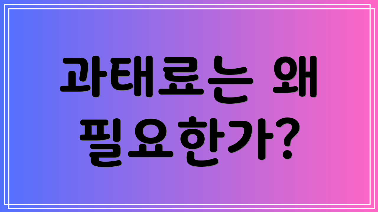 과태료는 왜 필요한가?