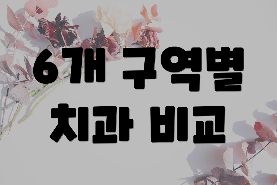 6개 구역별 치과 비교
