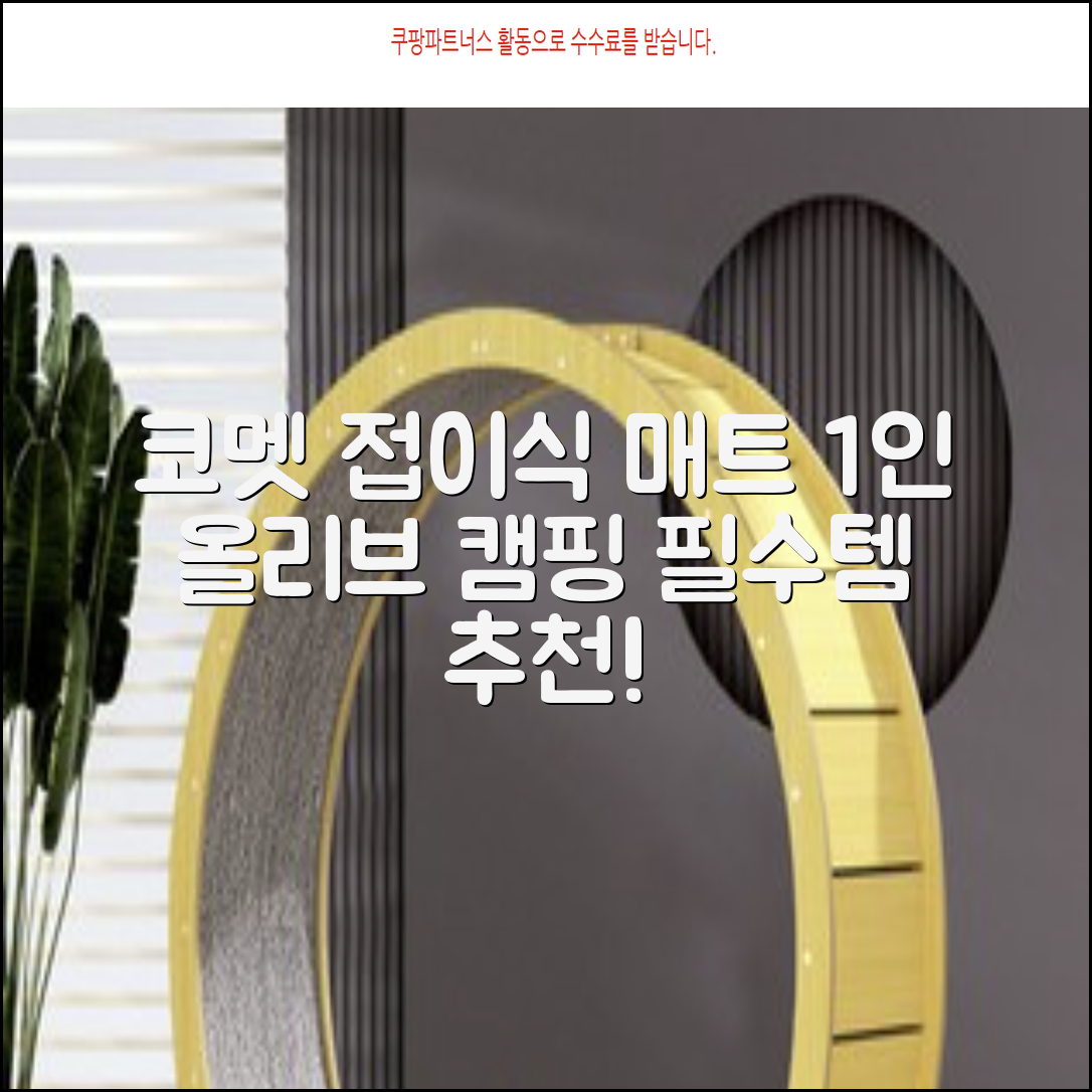 코멧 백패킹 접이식 1인용 발포 캠핑매트, 올리브 추천 리뷰