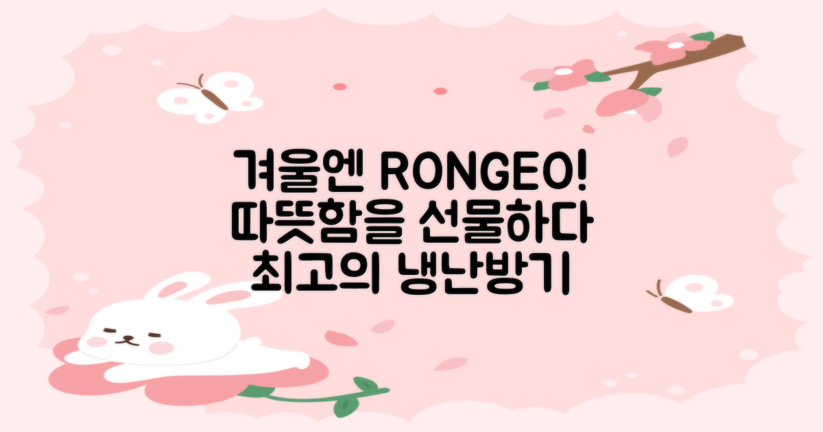 RONGEO 냉난방기, 겨울을 따뜻하게