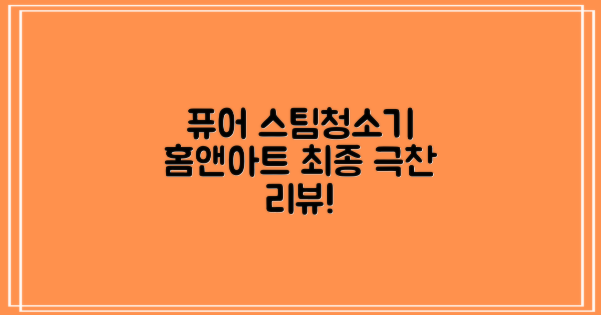홈앤아트 퓨어 스팀청소기, 최종 평가