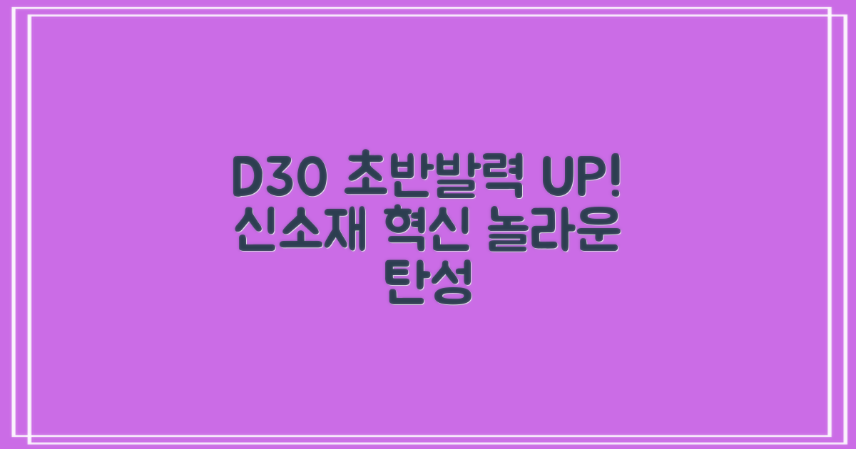 D30 신소재의 반발력 증대