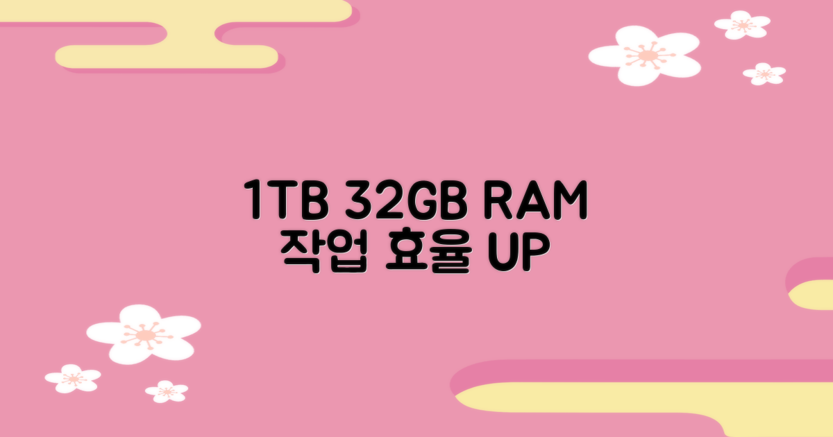 1TB, 32GB RAM, 작업 효율 높이기