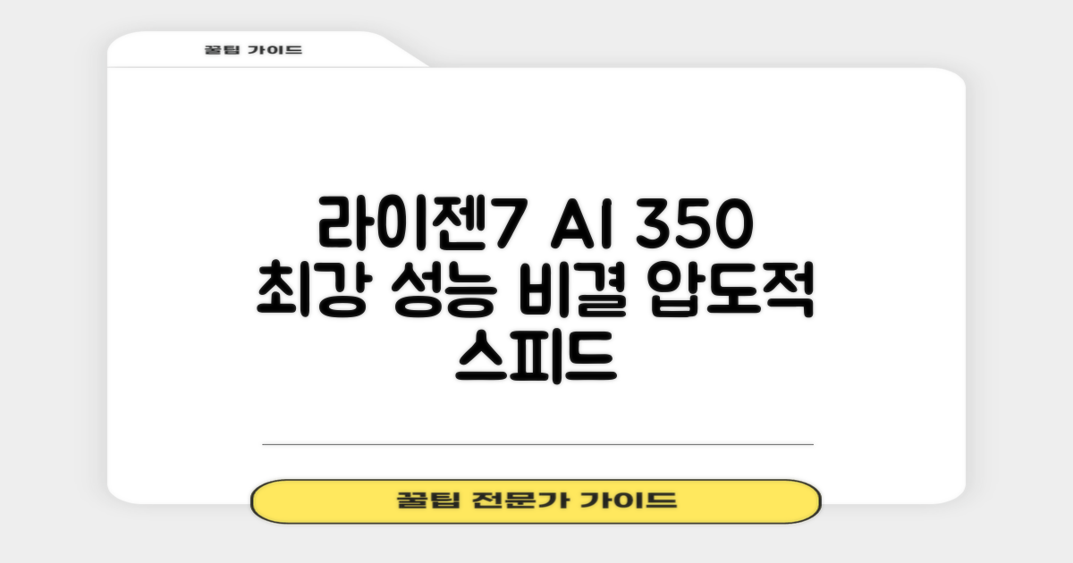 라이젠7 AI 350, 강력한 성능의 비밀