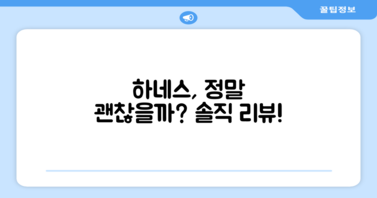 이 하네스, 정말 괜찮을까?
