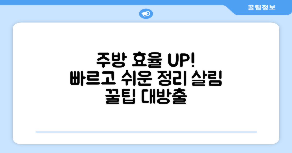 주방 효율, 어떻게 높일까?