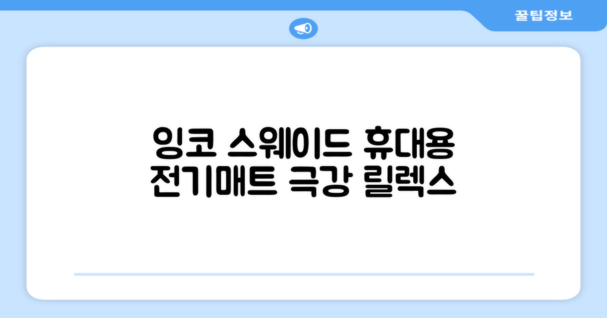 잉코 스웨이드 양면발열 휴대용 전기매트 I-S701, 릴렉스 블루, 70 x 37 x 0.15 cm 추천 리뷰